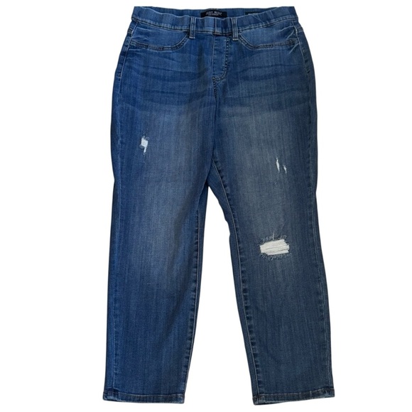 Judy Blue Pull on Boyfriend Fit Distressed Comfort Jeans Stretch Women’s 14W - Picture 2 of 12